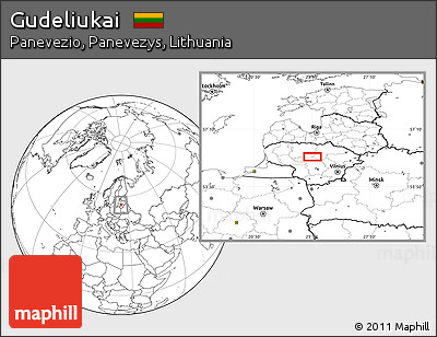Blank Location Map of Gudeliukai