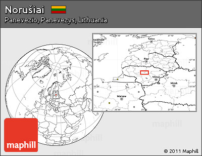Blank Location Map of Norušiai