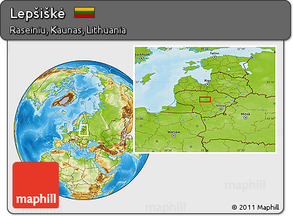 Physical Location Map of Lepšiškė