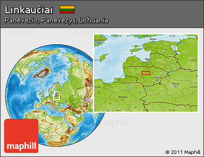 Physical Location Map of Linkaučiai