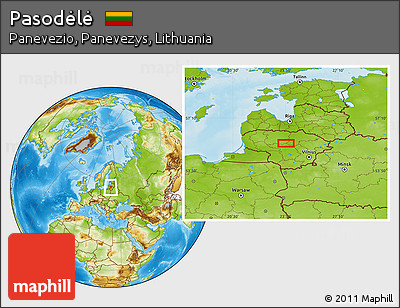 Physical Location Map of Pasodėlė
