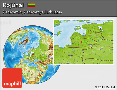 Physical Location Map of Rojūnai