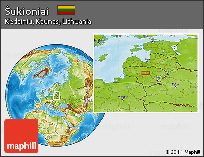 Physical Location Map of Šukioniai