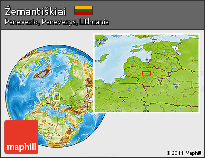Physical Location Map of Žemantiškiai