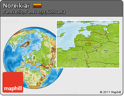Physical Location Map of Noreikiai