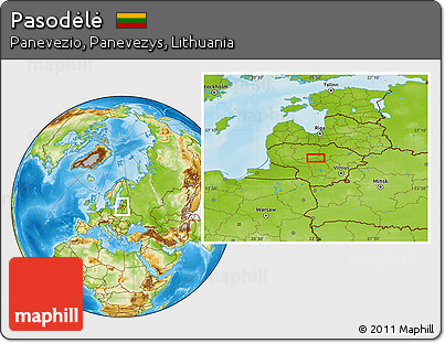 Physical Location Map of Pasodėlė