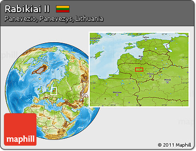 Physical Location Map of Rabikiai II