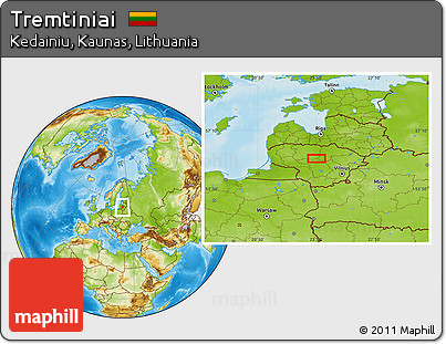 Physical Location Map of Tremtiniai