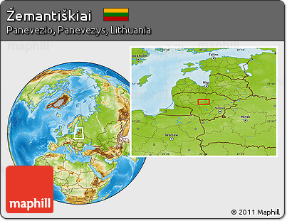 Physical Location Map of Žemantiškiai