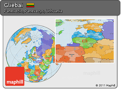 Political Location Map of Gliebai