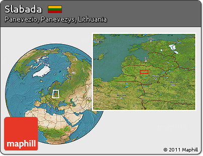 Satellite Location Map of Slabada