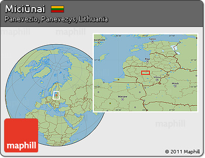 Savanna Style Location Map of Miciūnai