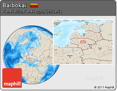 Shaded Relief Location Map of Baibokai