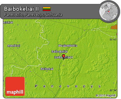 Physical Map of Baibokėliai II
