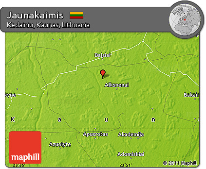 Physical Map of Jaunakaimis