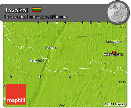 Physical Map of Jovaišai