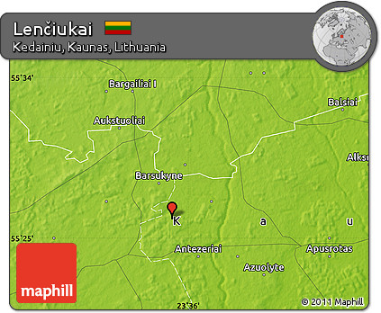 Physical Map of Lenčiukai