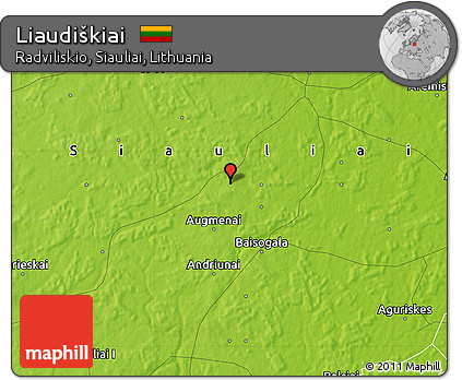 Physical Map of Liaudiškiai