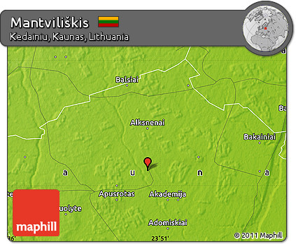 Physical Map of Mantviliškis