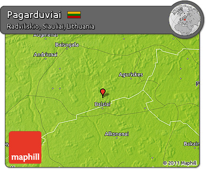 Physical Map of Pagarduviai