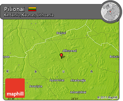 Physical Map of Pilionai