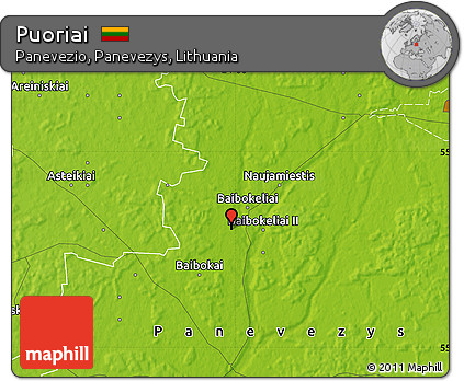 Physical Map of Puoriai