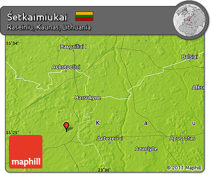 Physical Map of Šetkaimiukai