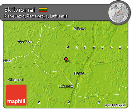 Physical Map of Skilvioniai