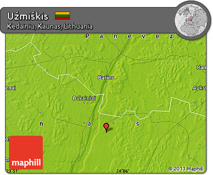 Physical Map of Užmiškis