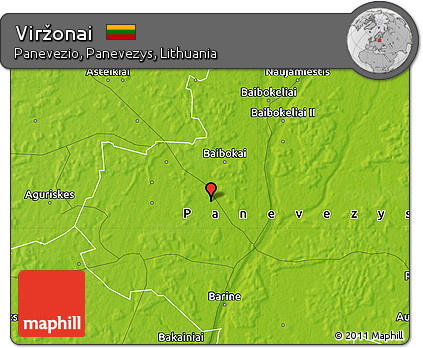 Physical Map of Viržonai