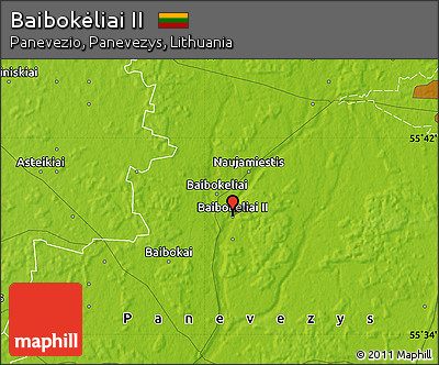 Physical Map of Baibokėliai II