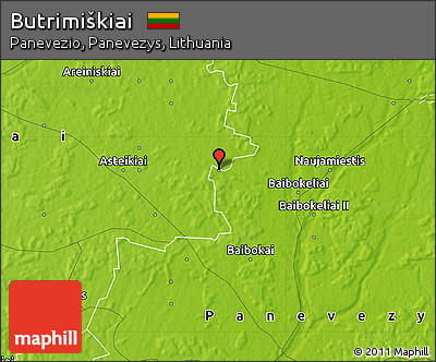 Physical Map of Butrimiškiai