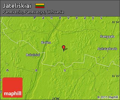 Physical Map of Jateliškiai