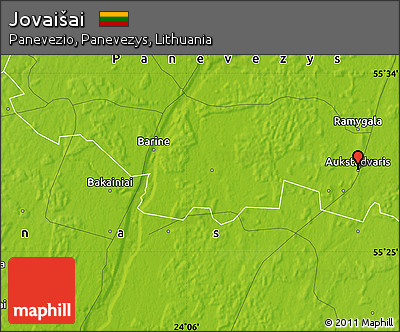 Physical Map of Jovaišai