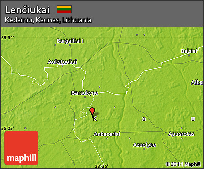 Physical Map of Lenčiukai