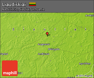 Physical Map of Liaudiškiai