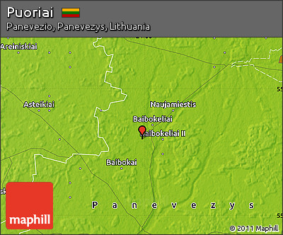 Physical Map of Puoriai