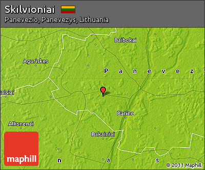 Physical Map of Skilvioniai