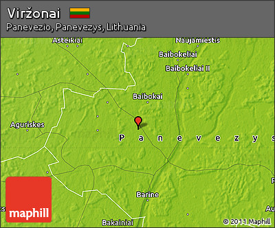Physical Map of Viržonai
