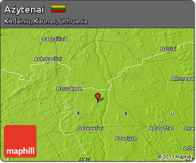 Physical Map of Ažytėnai