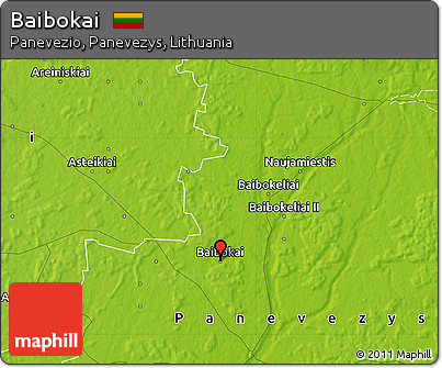 Physical Map of Baibokai