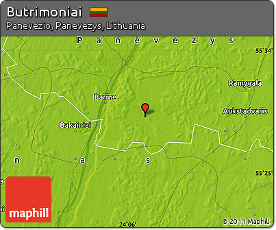 Physical Map of Butrimoniai