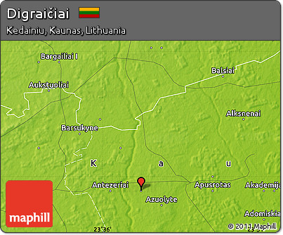 Physical Map of Digraičiai