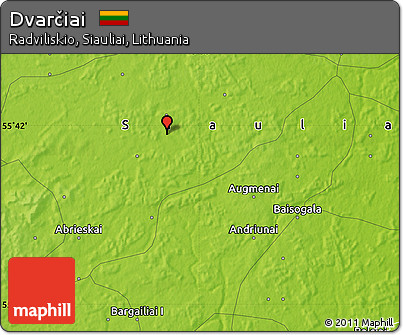 Physical Map of Dvarčiai
