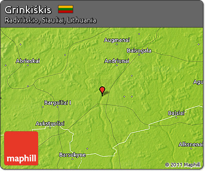 Physical Map of Grinkiškis