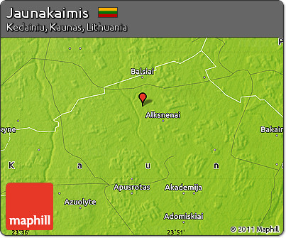 Physical Map of Jaunakaimis