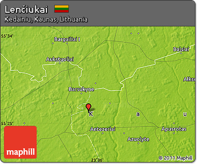 Physical Map of Lenčiukai
