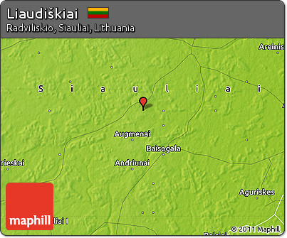 Physical Map of Liaudiškiai