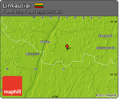 Physical Map of Linkaučiai