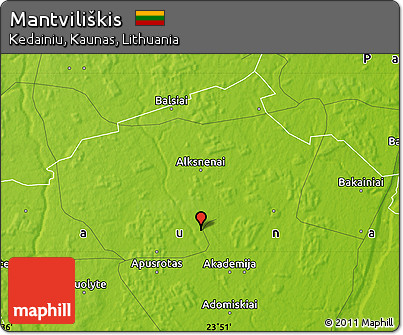 Physical Map of Mantviliškis